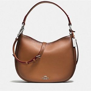 Coach Burnished Brown Saddle Nomad Hobo Bag Purse